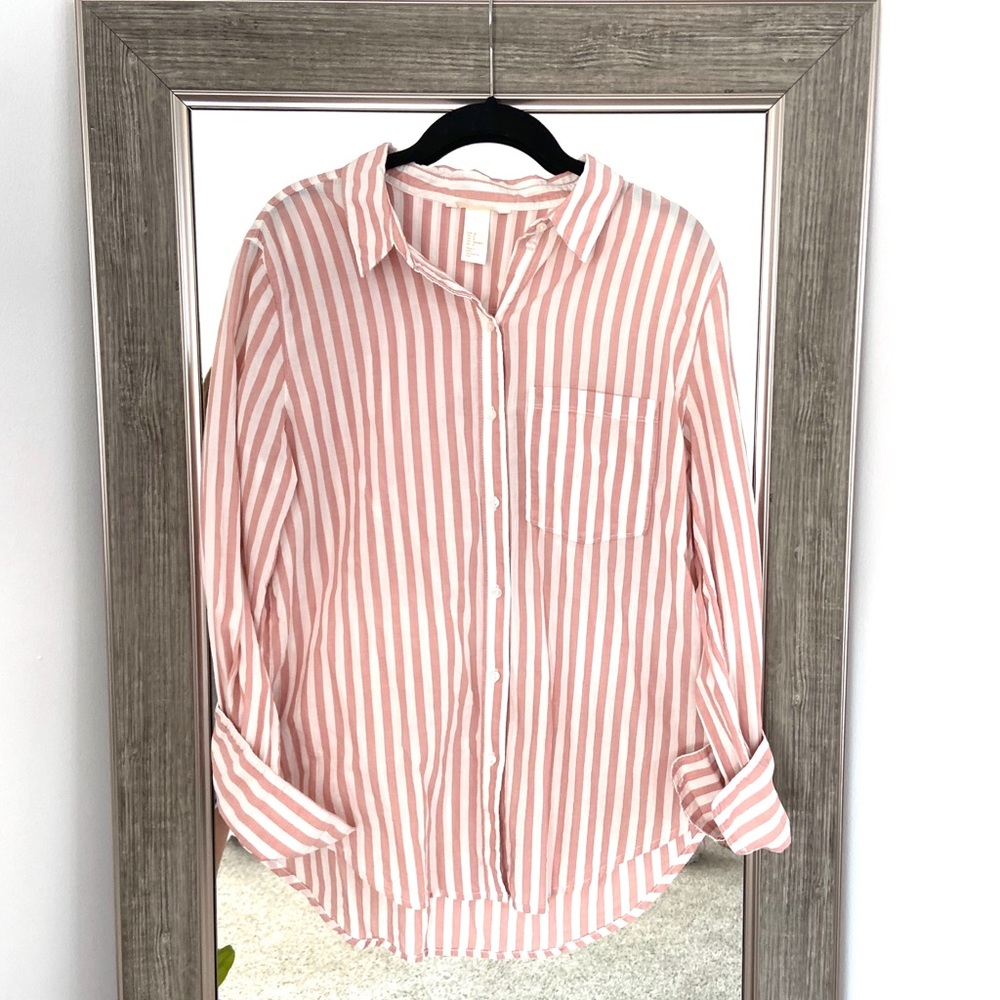 Striped Button-Up Top!